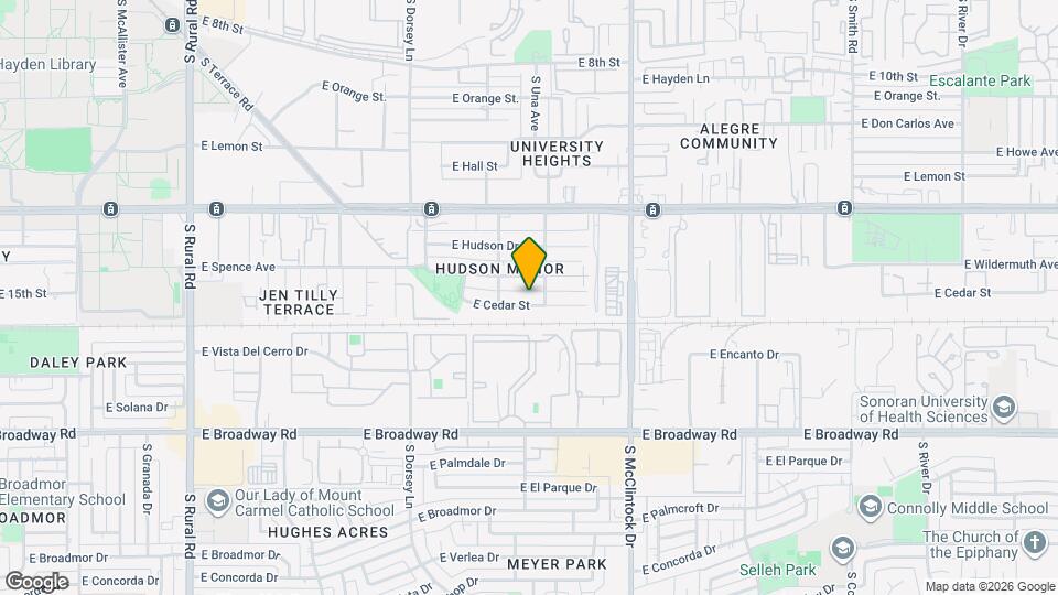 1526 E Cedar St Map and Location Details