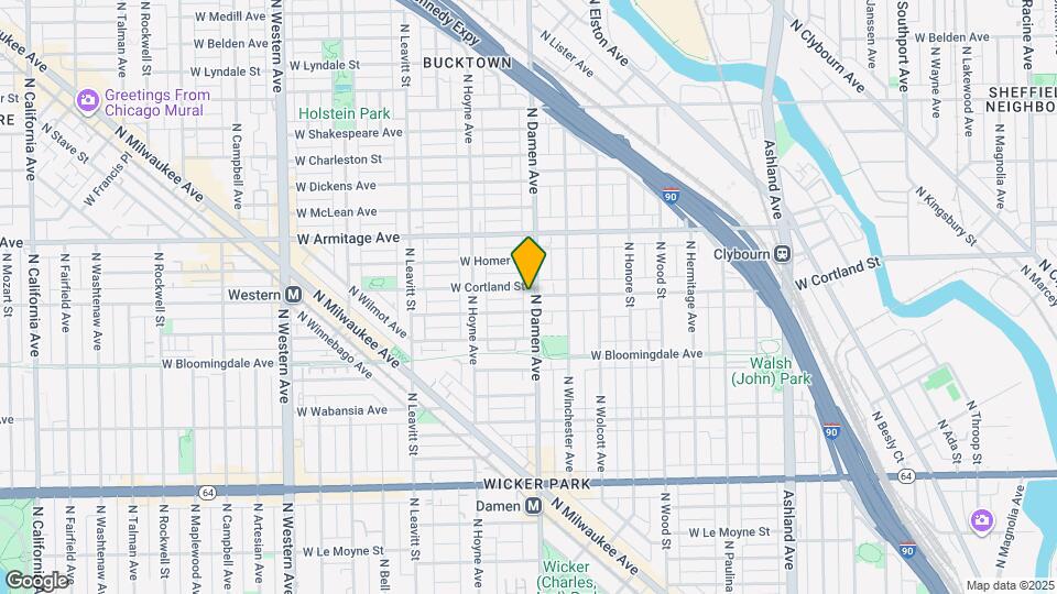 1870 N Damen Ave Map and Location Details