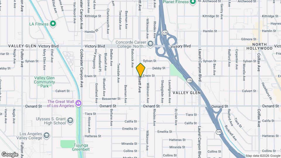 6146 Whitsett Ave Map and Location Details