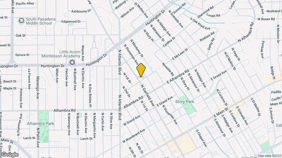 808 N Garfield Ave Map and Location Details