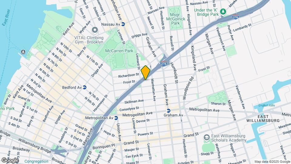 352 Meeker Ave Map and Location Details