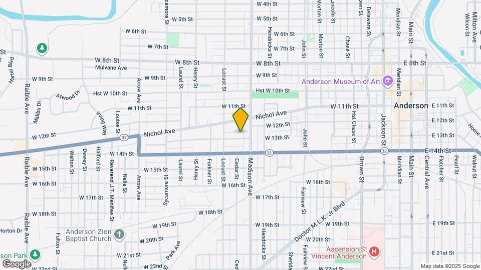 1024 W 13th St Map and Location Details