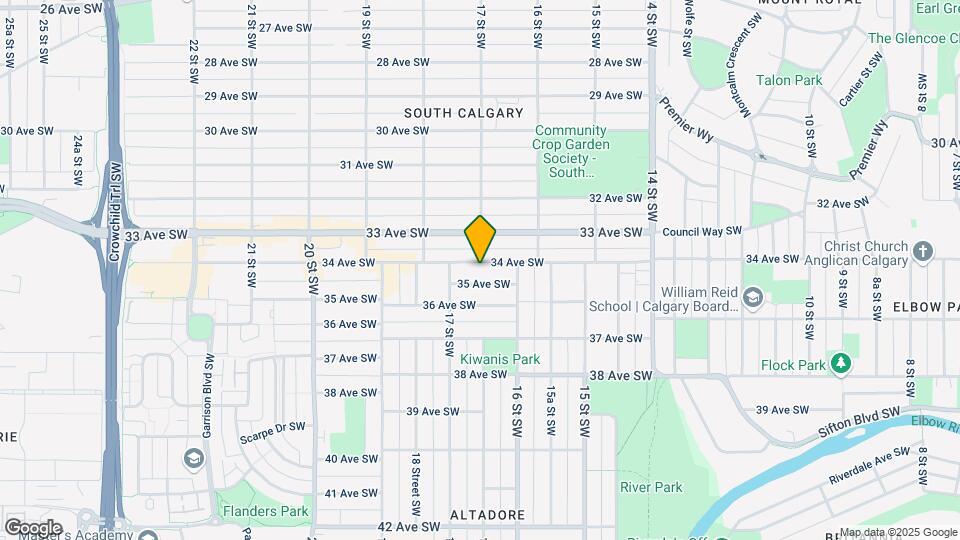 1729 34 Av SW Map and Location Details