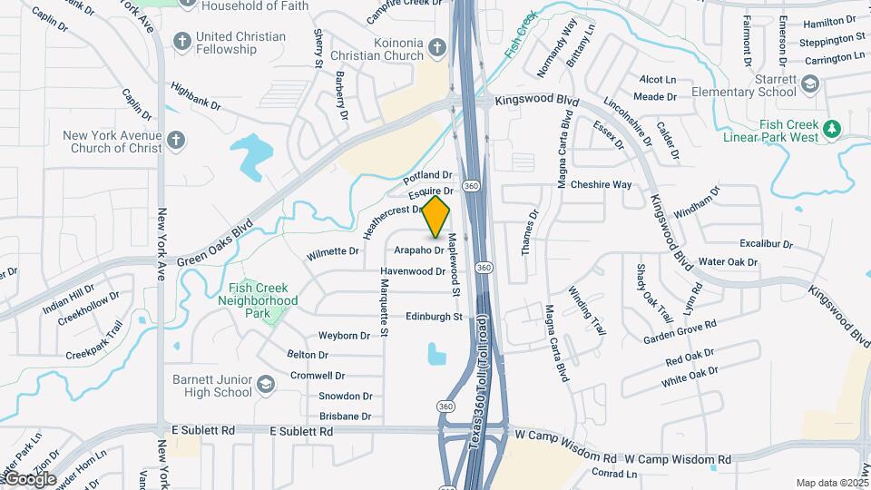2507 Arapaho Dr Map and Location Details
