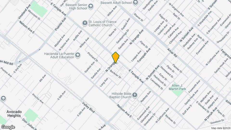 544 N Orange Ave Map and Location Details