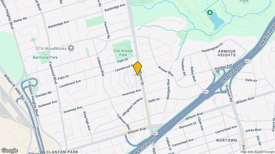 3888 Bathurst St Map and Location Details