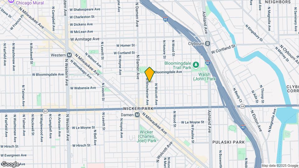 1723 N Winchester Ave Map and Location Details