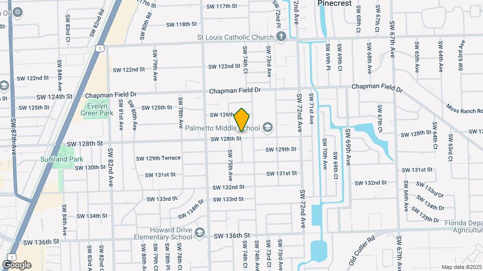 7445 SW 128th St Map and Location Details