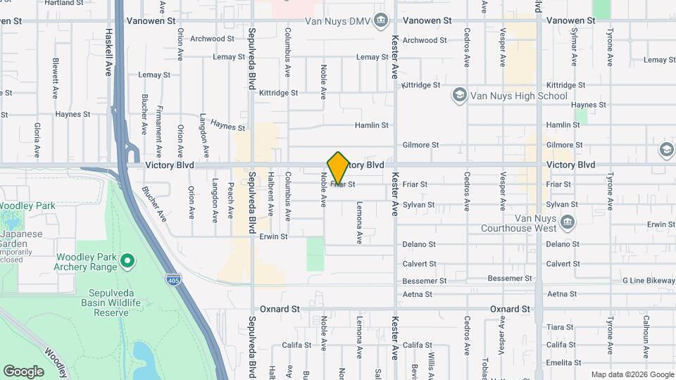 15038 Friar St Map and Location Details