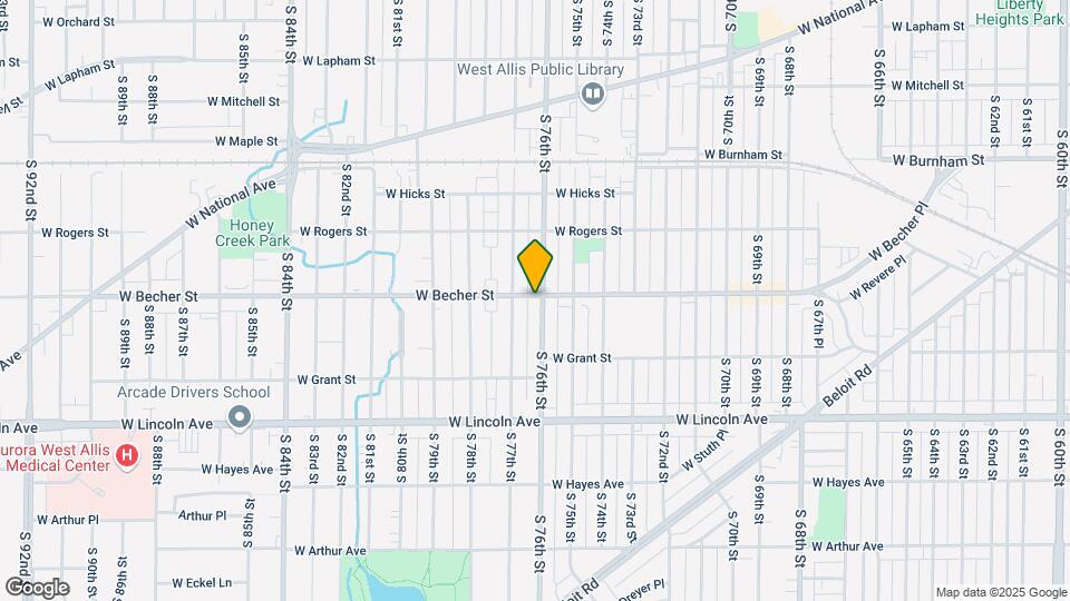 7601 W Becher St Map and Location Details