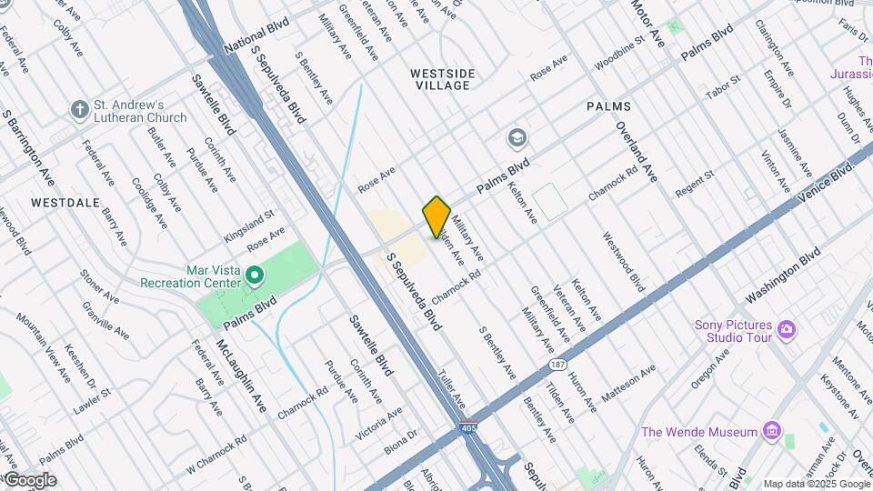 3530 S Bentley Ave Map and Location Details