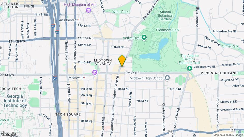 1015 Piedmont Ave NE Mapa y Detalles de la Ubicación