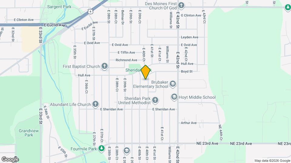 2904 E 40th Ct Map and Location Details