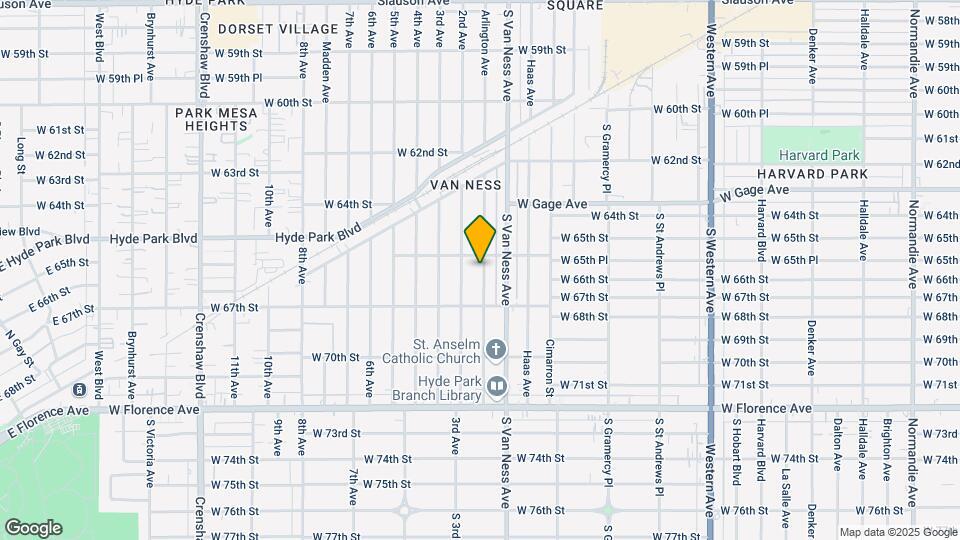 6565 Arlington Ave Map and Location Details