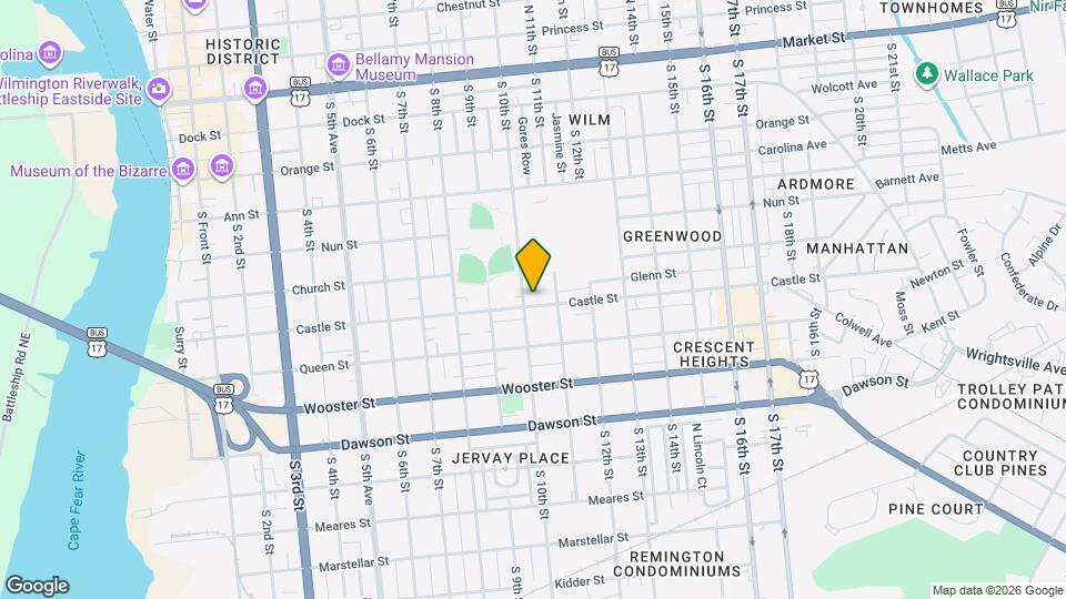 1005 Castle St Mapa y Detalles de la Ubicación