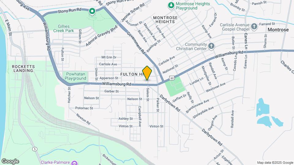 1536 Williamsburg Rd Map and Location Details