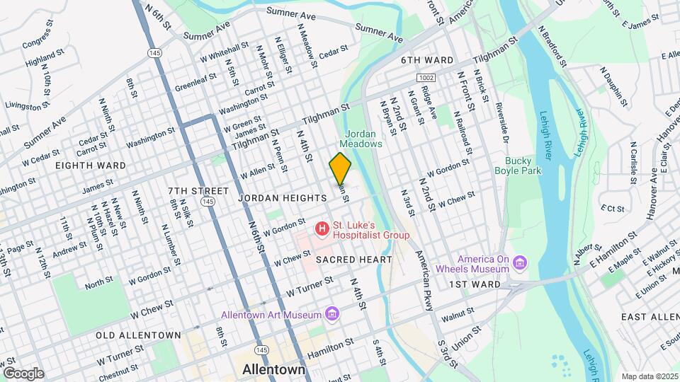 424 N Jordan St Map and Location Details