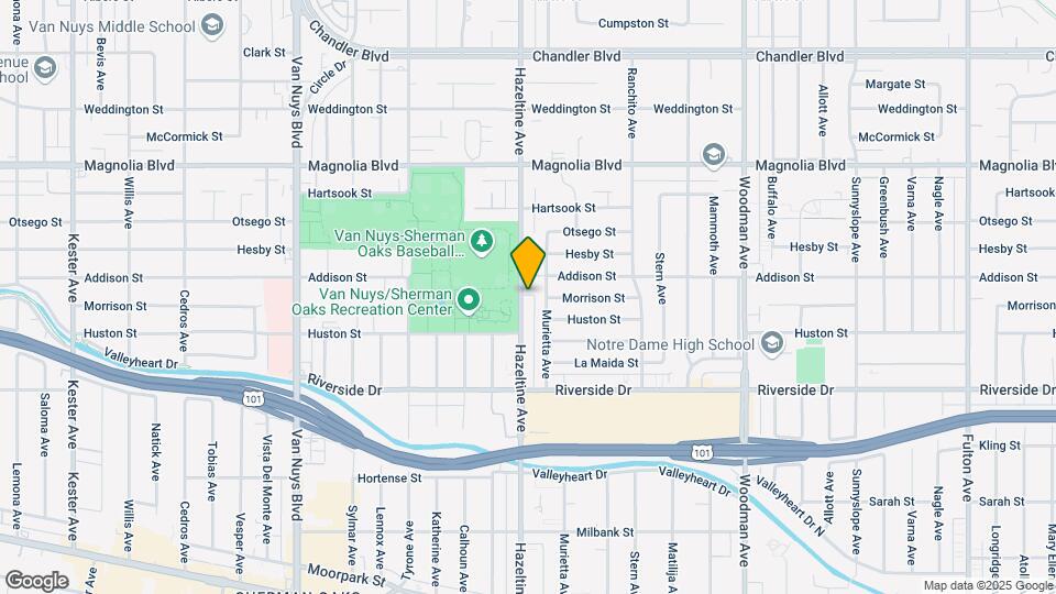 4936 Hazeltine Ave Apartments Map and Location Details