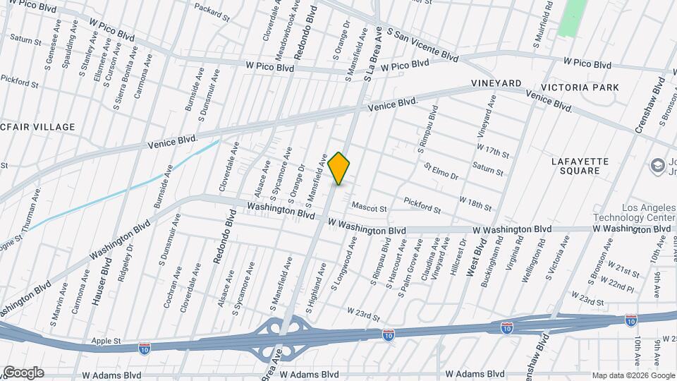 1816 S La Brea Ave Map and Location Details