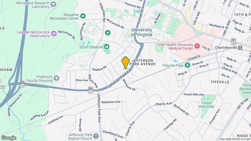 Charlottesville Apartments Map and Location Details