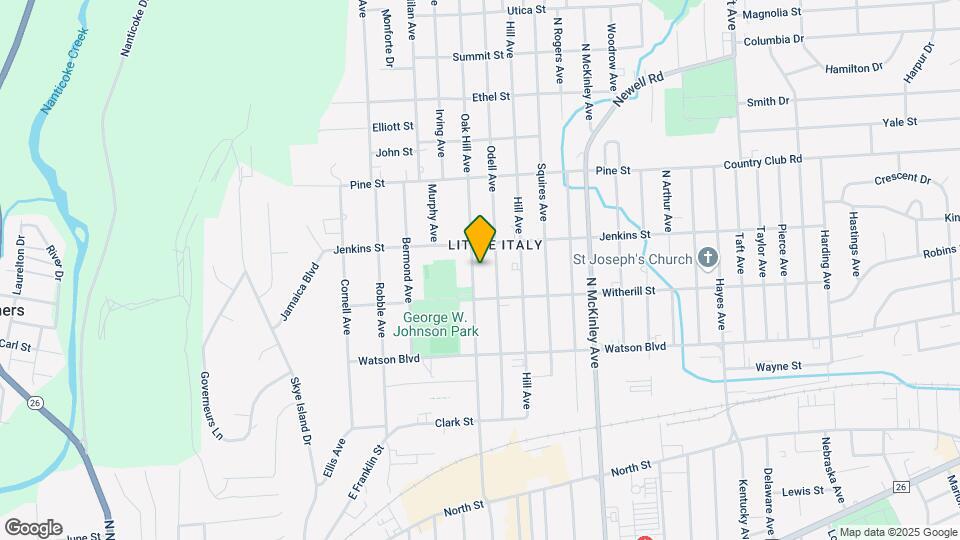 214 Oak Hill Ave Mapa y Detalles de la Ubicación