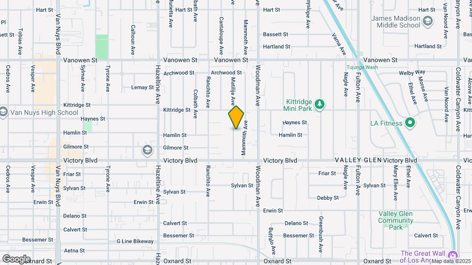 6502 Matilija Ave Map and Location Details