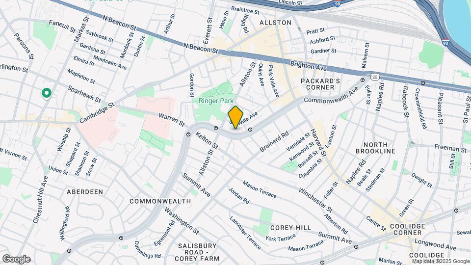 1345 Commonwealth Ave, Unit 1 Map and Location Details