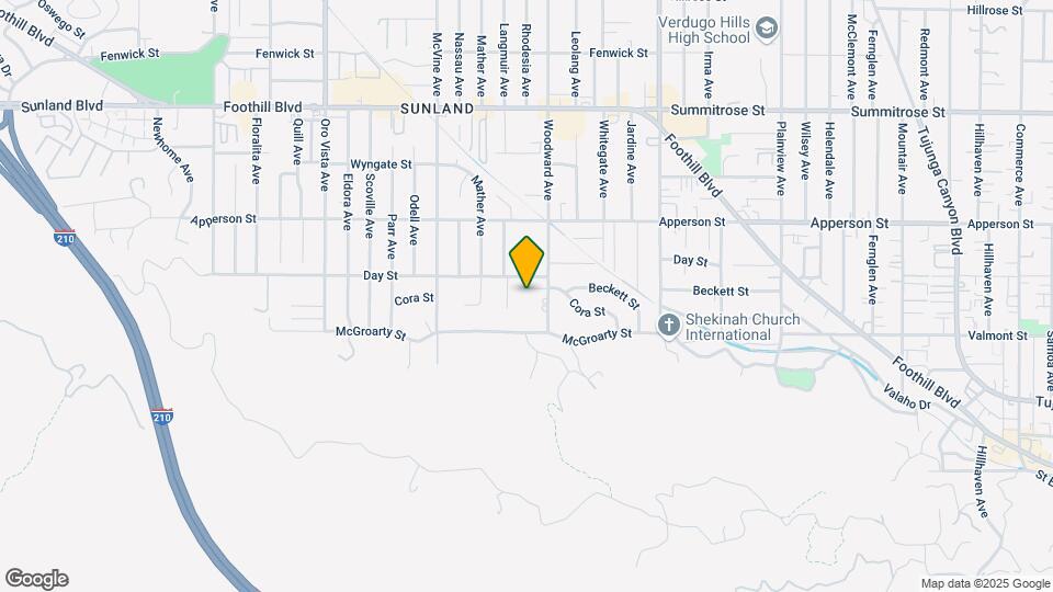 8020 Cora St Map and Location Details