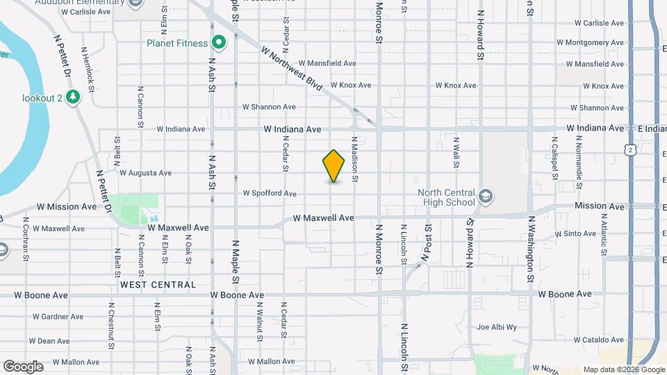 1128 W Spofford Ave Map and Location Details