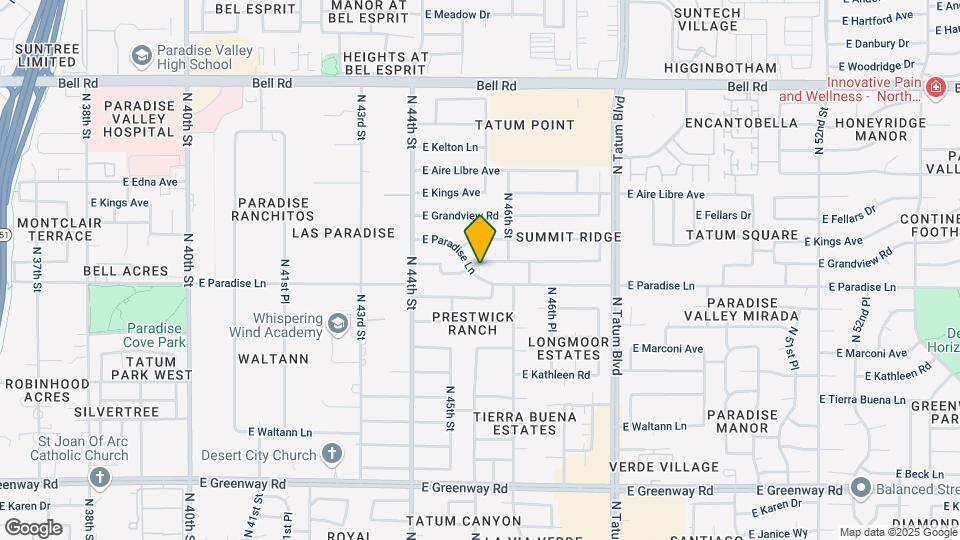 4526 E Paradise Ln Map and Location Details