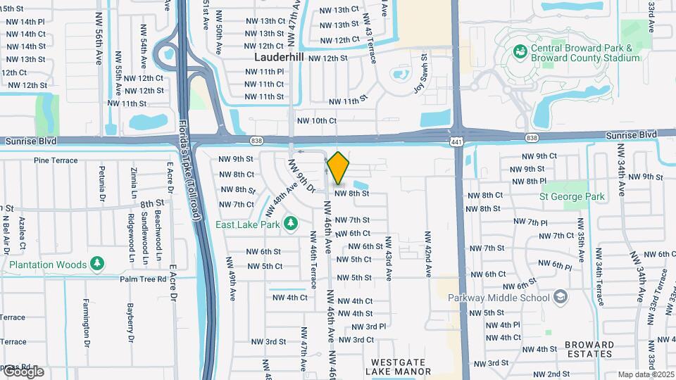 4500 NW 8th Pl Map and Location Details