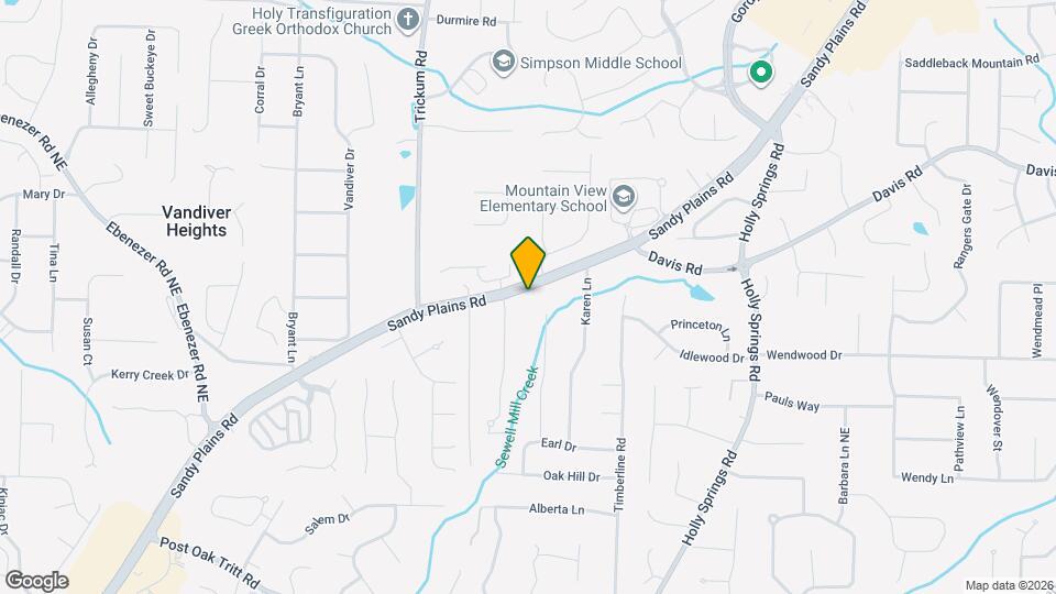 3150 Sandy Plains Rd Map and Location Details