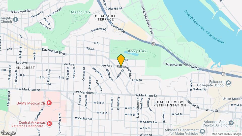 1405 Kavanaugh Blvd Map and Location Details