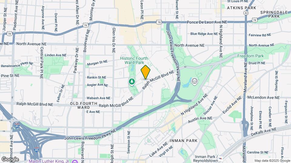 740 Ralph McGill Blvd NE Map and Location Details