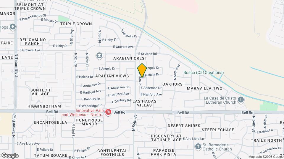 17407 N 56th Pl Map and Location Details