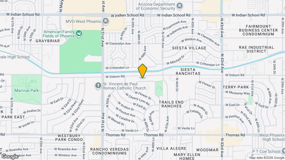 4902 W Mulberry Dr Map and Location Details