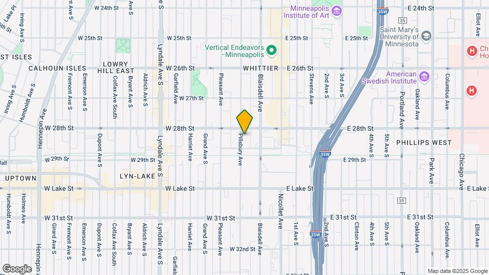2813 Pillsbury Ave Map and Location Details