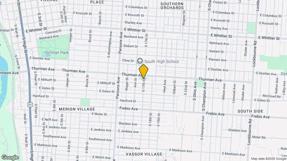 1245 S 17th St Mapa y Detalles de la Ubicación