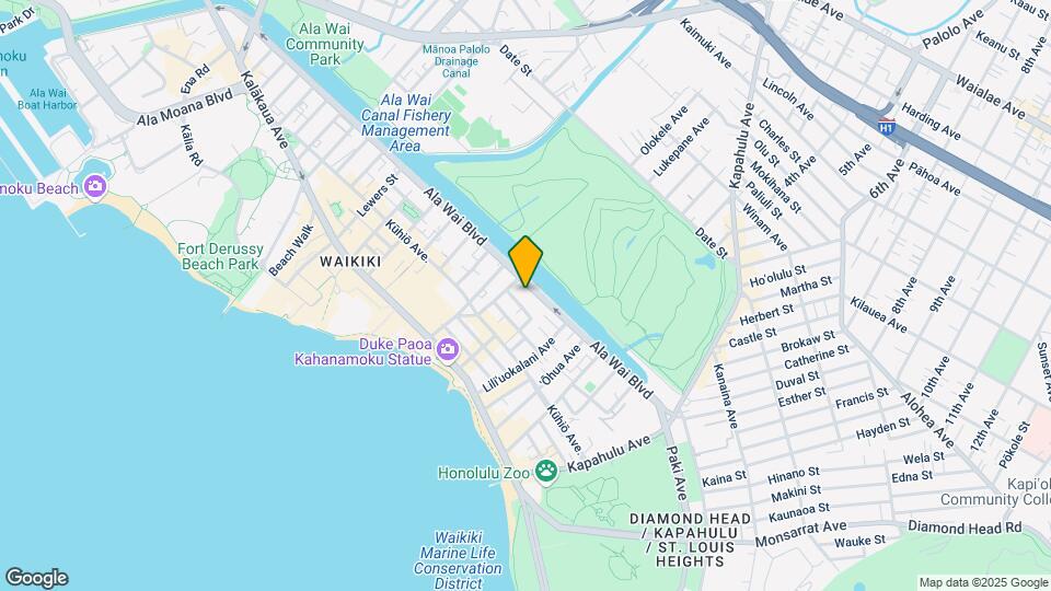 2421 Ala Wai Blvd Map and Location Details