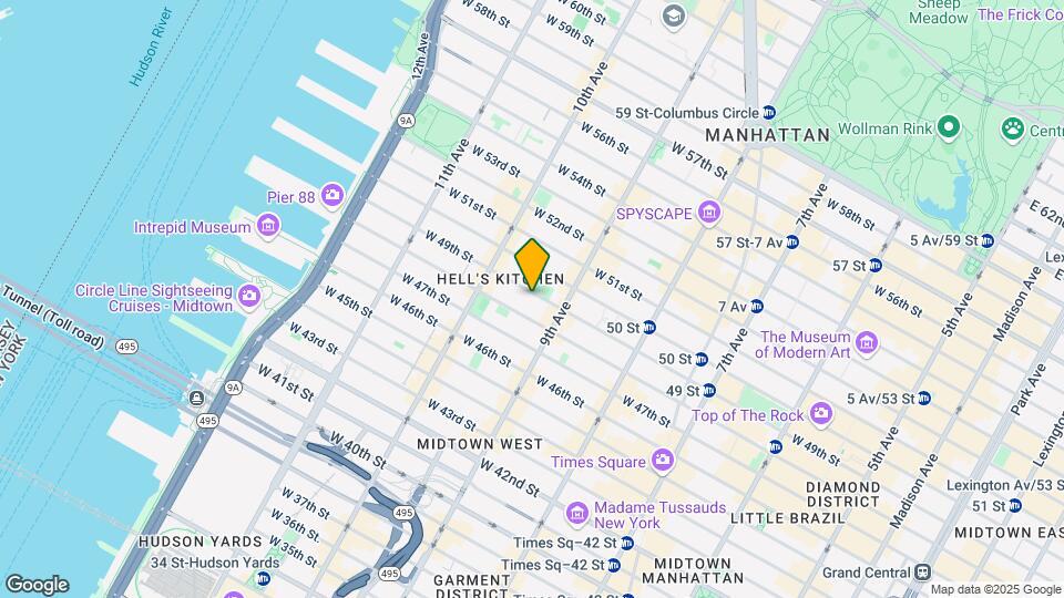 422 W 49th St Map and Location Details