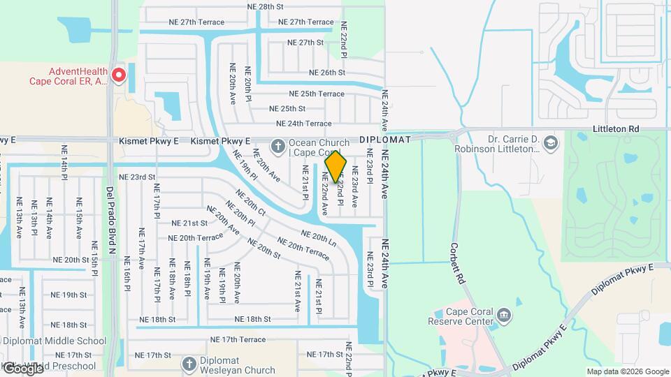 2204 NE 22nd Pl Map and Location Details