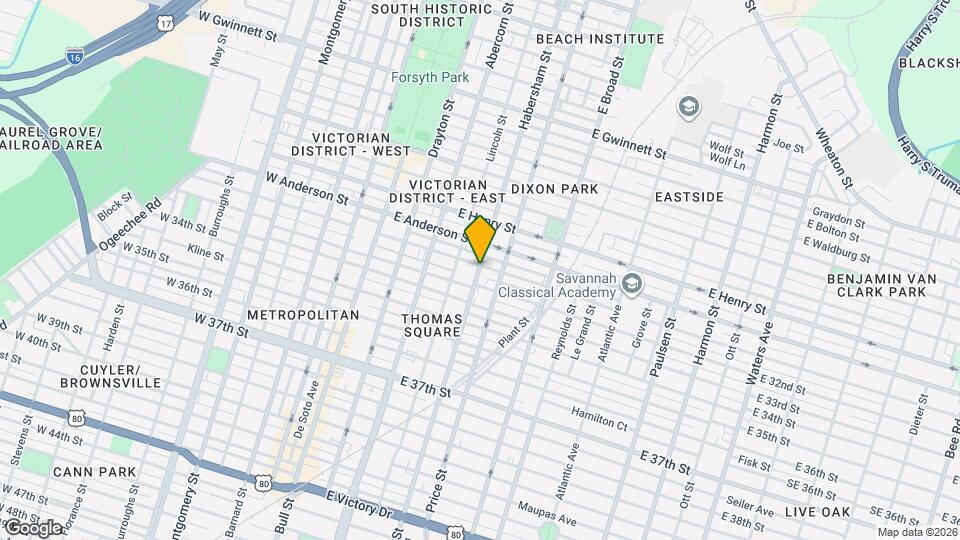 1504 Habersham St Map and Location Details