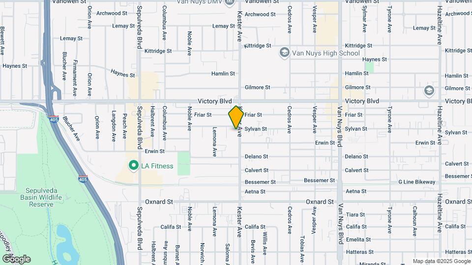 6265 Kester Ave Map and Location Details