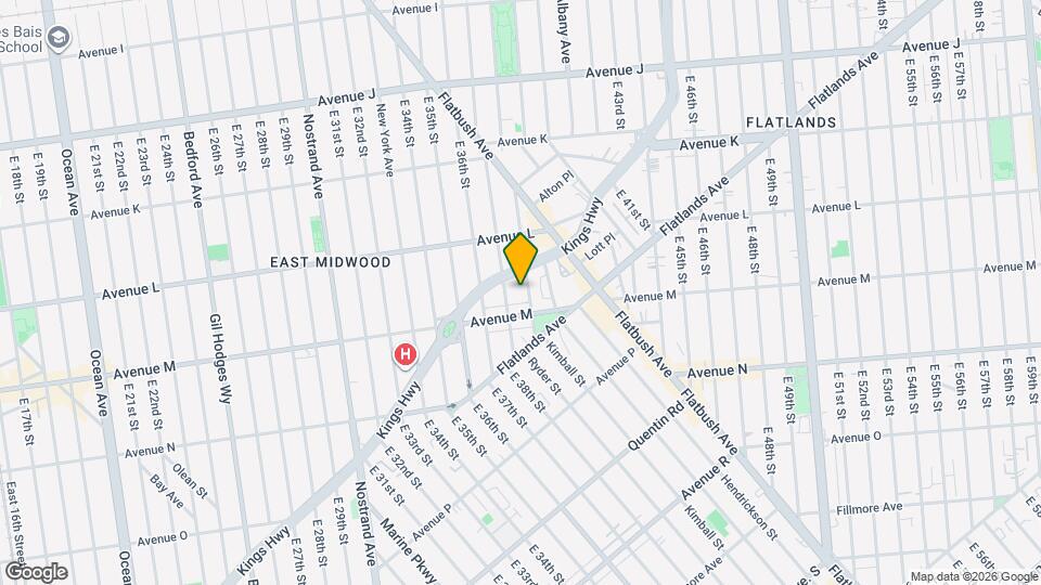 1358 EAST 38 STREET, Unit 2 Map and Location Details