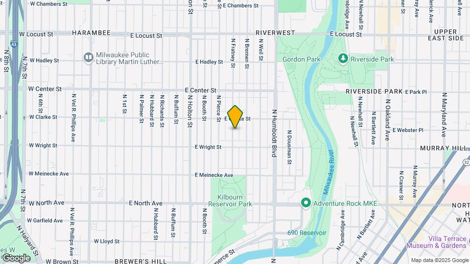 2544 N Fratney St Map and Location Details
