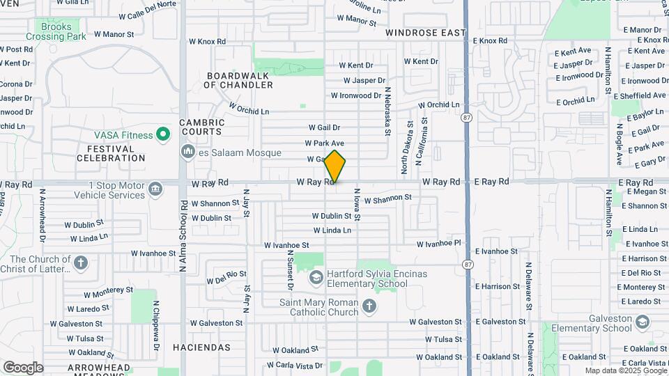593-597 W Ray Rd Mapa y Detalles de la Ubicación