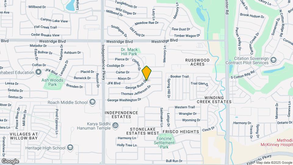 9701 George Bush Dr Map and Location Details