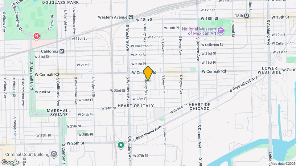 2237 S Oakley Ave Mapa y Detalles de la Ubicación