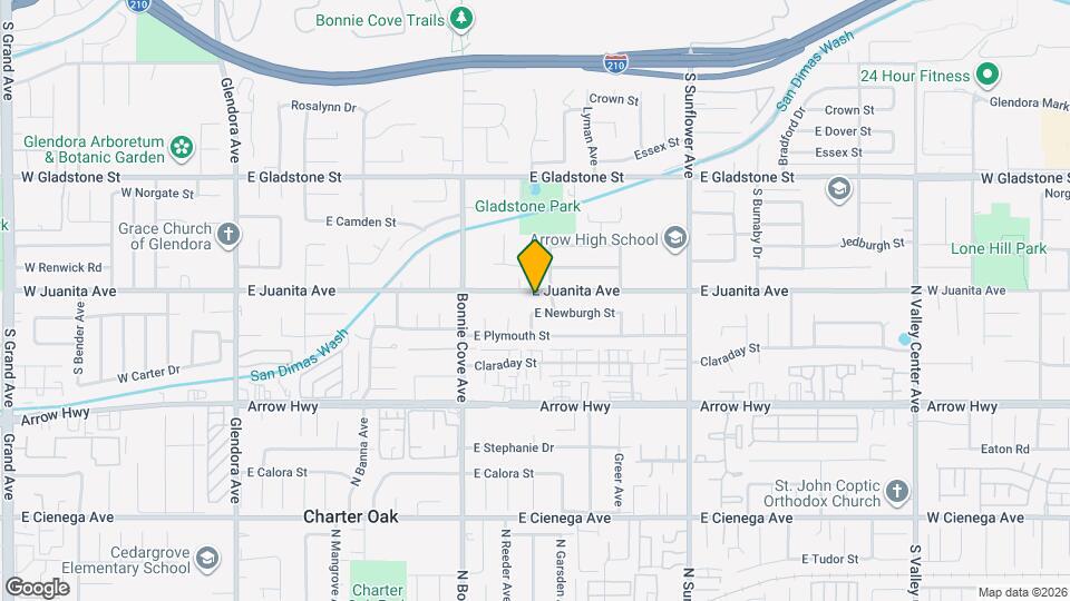 612 E Juanita Ave Map and Location Details