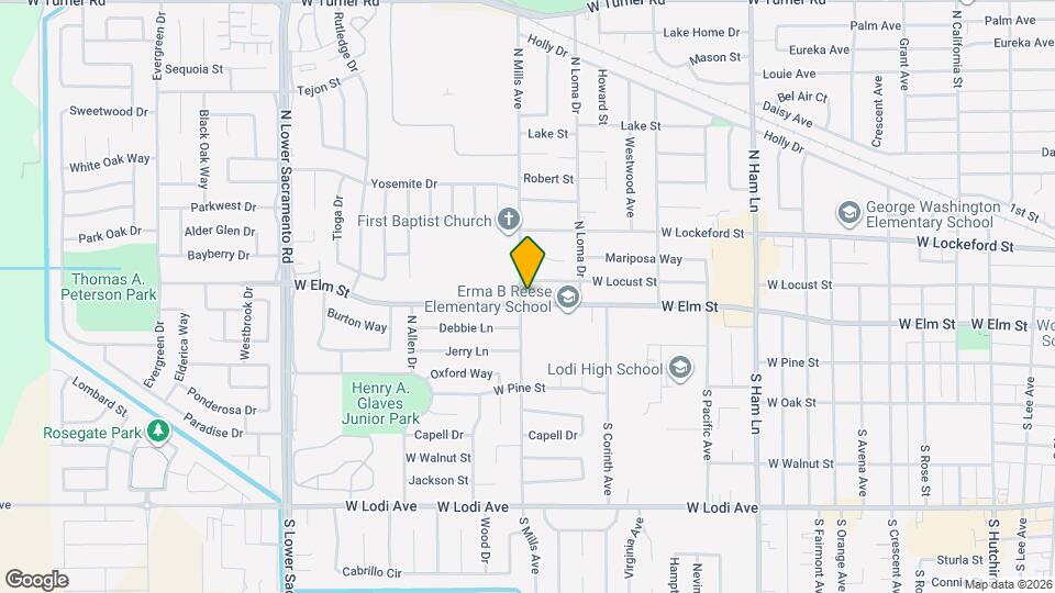 100 N Mills Ave Map and Location Details